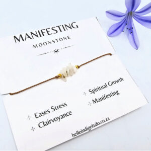 *Manifesting Stone Chipped Bangle (Moonstone)
