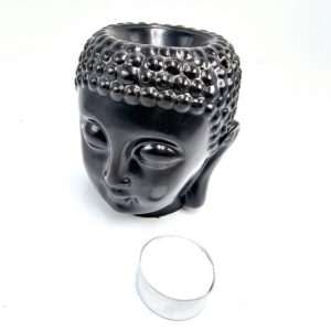 black ceramic buddha head oil burner