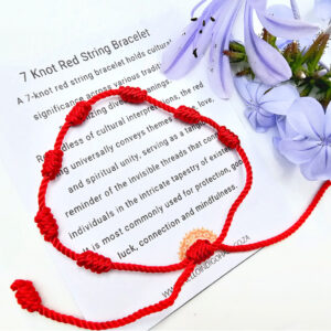 7 Knot Bracelet Red