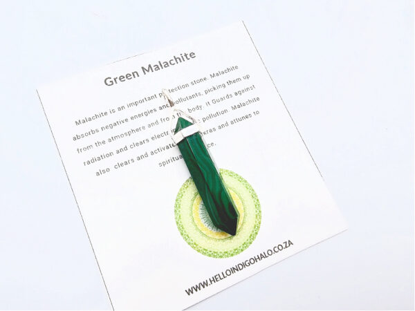 *Green Malachite Crystal Necklace (925 Silver)