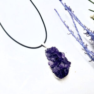 Amethyst cluster necklace