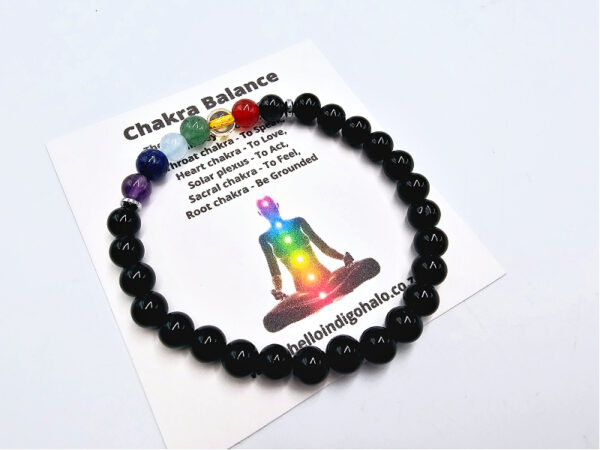 Black Agate Chakra Bangle (6mm)