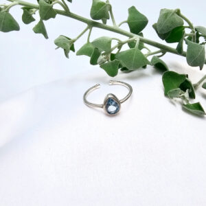 Blue Topaz Drop Ring