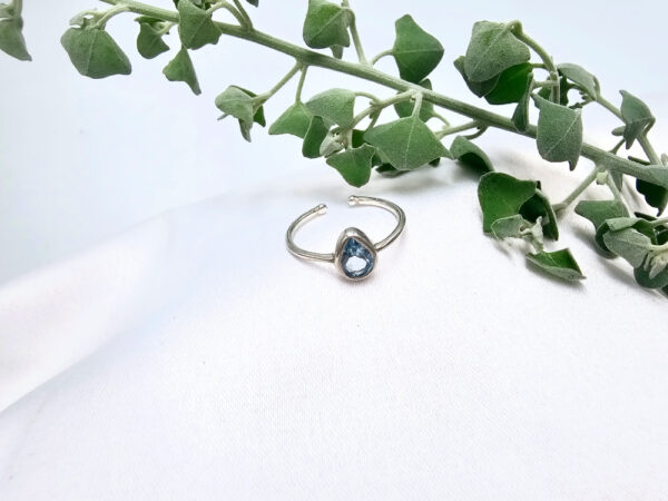 Blue Topaz Drop Ring