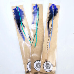 Blue Hair Feather Extensions