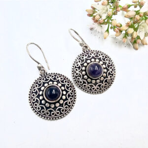 Bohemian Gemstone Earrings Amethyst
