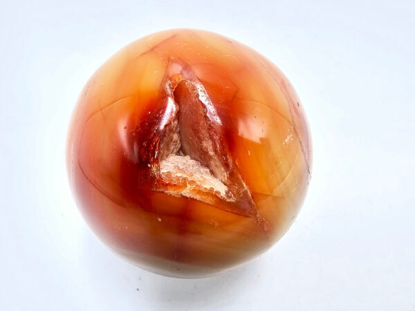 Carnelian Agate Sphere B (456g) Vug - Image 2