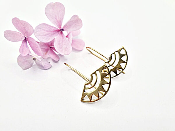 Brass Egyptian Hook Earrings