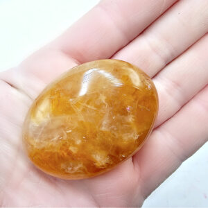 Hematoid Quartz Palm Stone (Golden Healer) C (66g)
