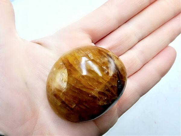 Hematoid Quartz Palm Stone