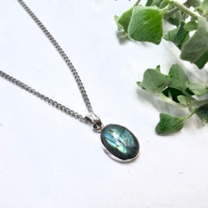 Labradorite Oval Gem Necklace