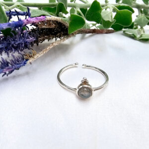 Labradorite Round Ring set in silver