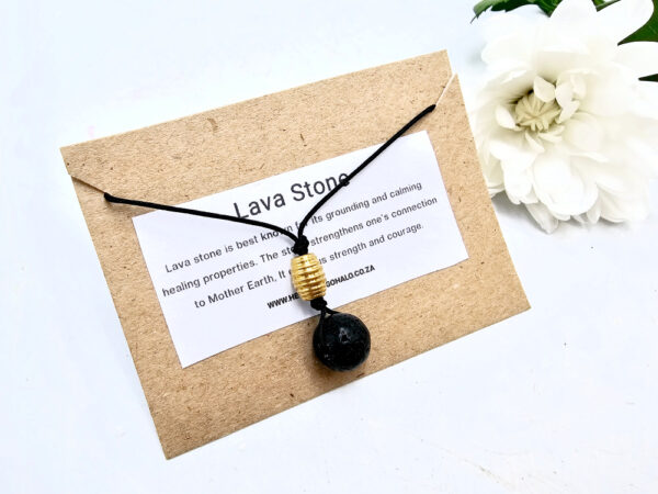 Lava Stone Choker Sphere Necklace