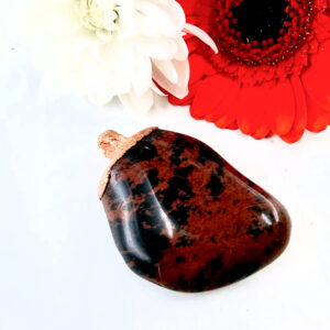 Mahogany Obsidian Copper Pendant