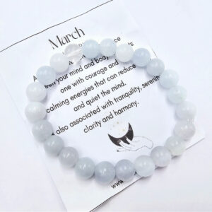 March Birthstone Bangle Aquamarine (8mm)