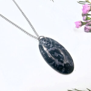 Merlinite (Gabbro) Necklace Oval