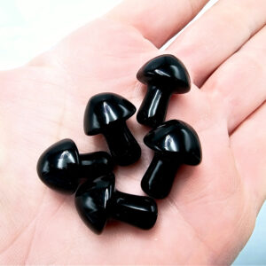 Mini Black Obsidian Mushroom (2cm)