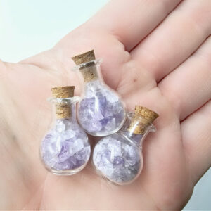 Mini Bottle Of Amethyst Quartz Chips