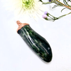 Nephrite Jade Copper Pendant