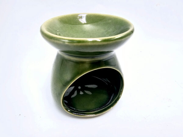 Oil Burner Ceramic Round Green