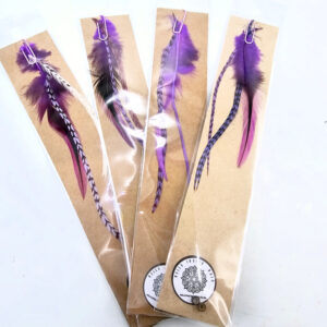 Purple Hair Feather Extensions