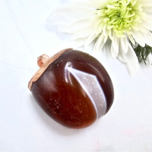 Red Agate Copper Pendant