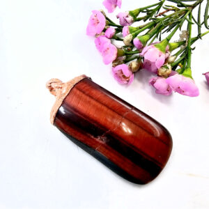 Red Tigers Eye Copper Pendant