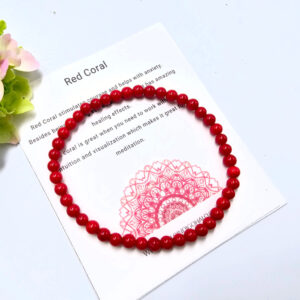 Red Coral Bangle (4mm)