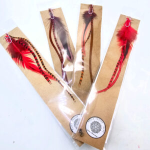 Red Hair Feather Extensions