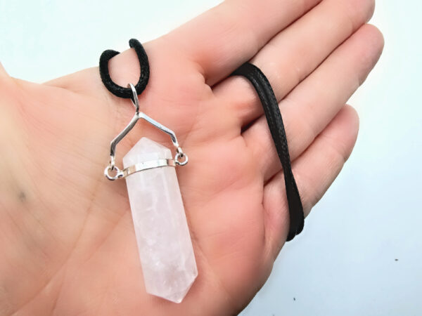 Rose Quartz Swivel Necklace - Image 2