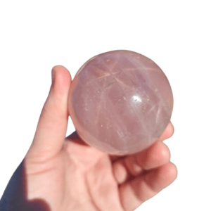 Rose Quartz Sphere with Asterism Star