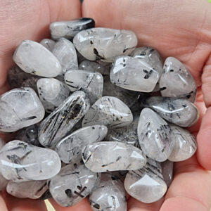 Tourmalinated Quartz Tumble Stones