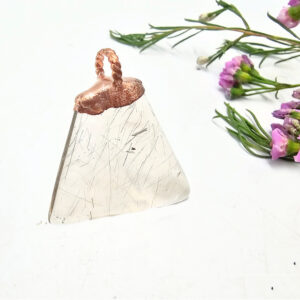 Rutilated Quartz Copper Pendant