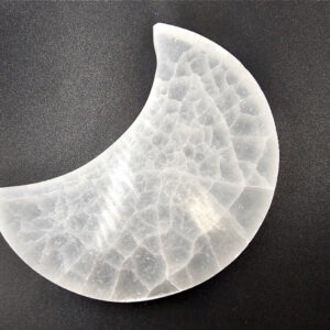 Selenite Charging Plate Crescent Moon Flat (10cm)