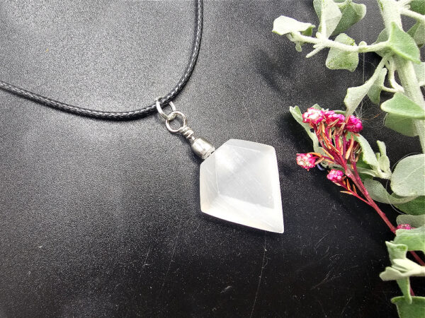 Selenite Diamond Shape Necklace
