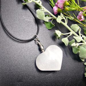 Selenite Heart Necklace