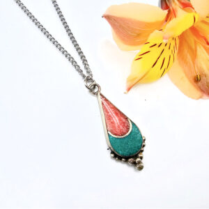 Tibetan Necklace Tear Dot