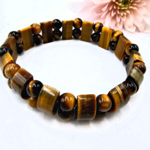 Tigers Eye Mixed Bead Bangle