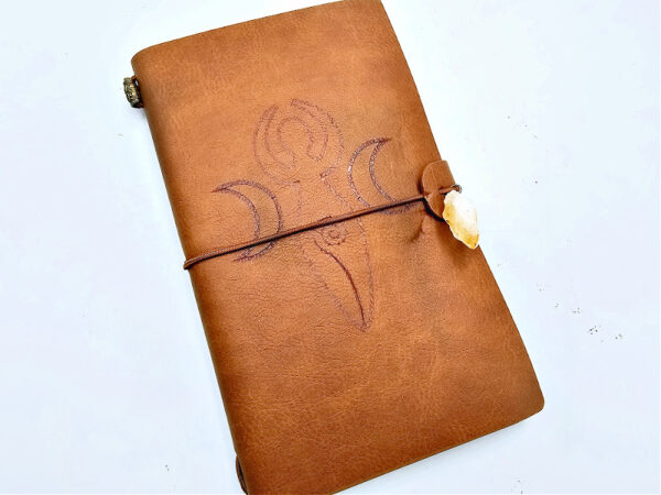Triple Moon Goddess Journal Tan (20x12cm)