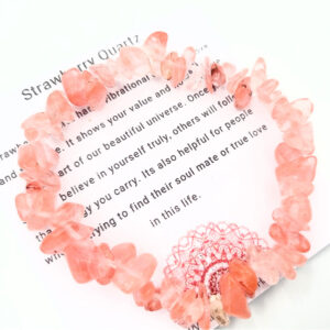 Strawberry Quartz Chips Bangle