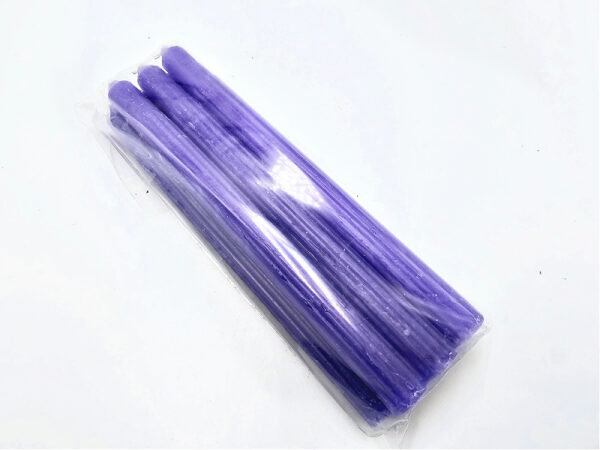 Purple Candles Solid 25cm - Pack of 6 (Spirituality)