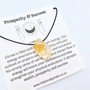 Citrine Tumbled Stone Necklace (Success)