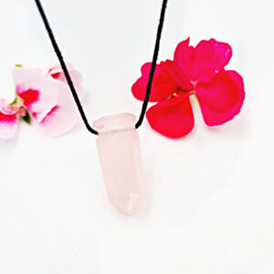Rose Quartz Crystal Necklace Point (Love)