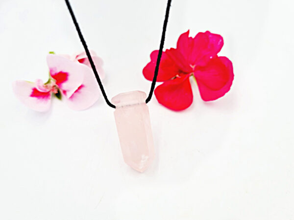 Rose Quartz Crystal Necklace Point (Love)