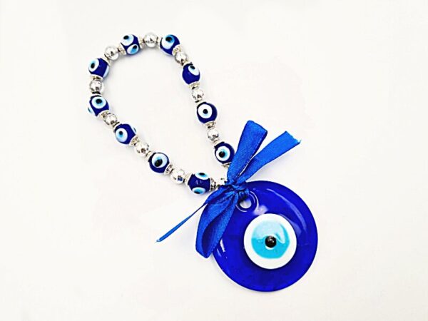 Glass Evil Eye Car Hanging (15cm)