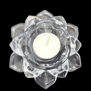 Lotus Flower Candle Holder Glass