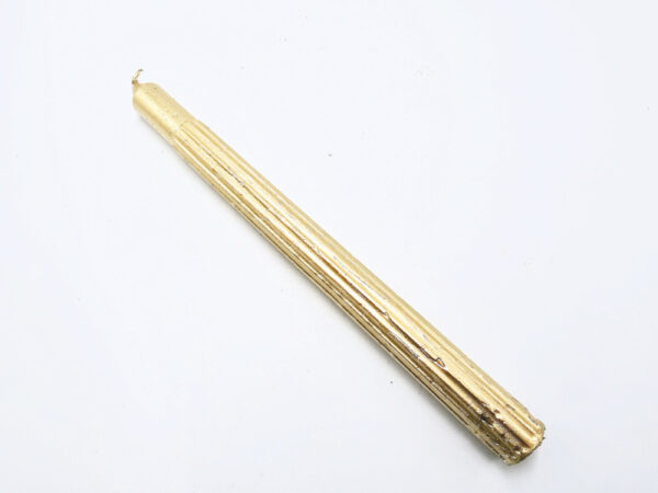 Gold Candles  Dipped 25cm - Pack of 6  (Prosperity) - Image 2