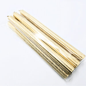 Gold Candles  Dipped 25cm - Pack of 6  (Prosperity)