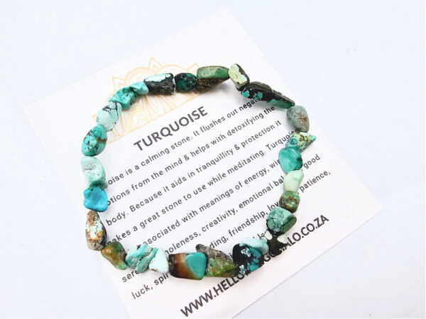 African Turquoise Gemstone Nugget Bangle