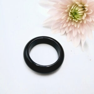 Black Obsidian Band Ring